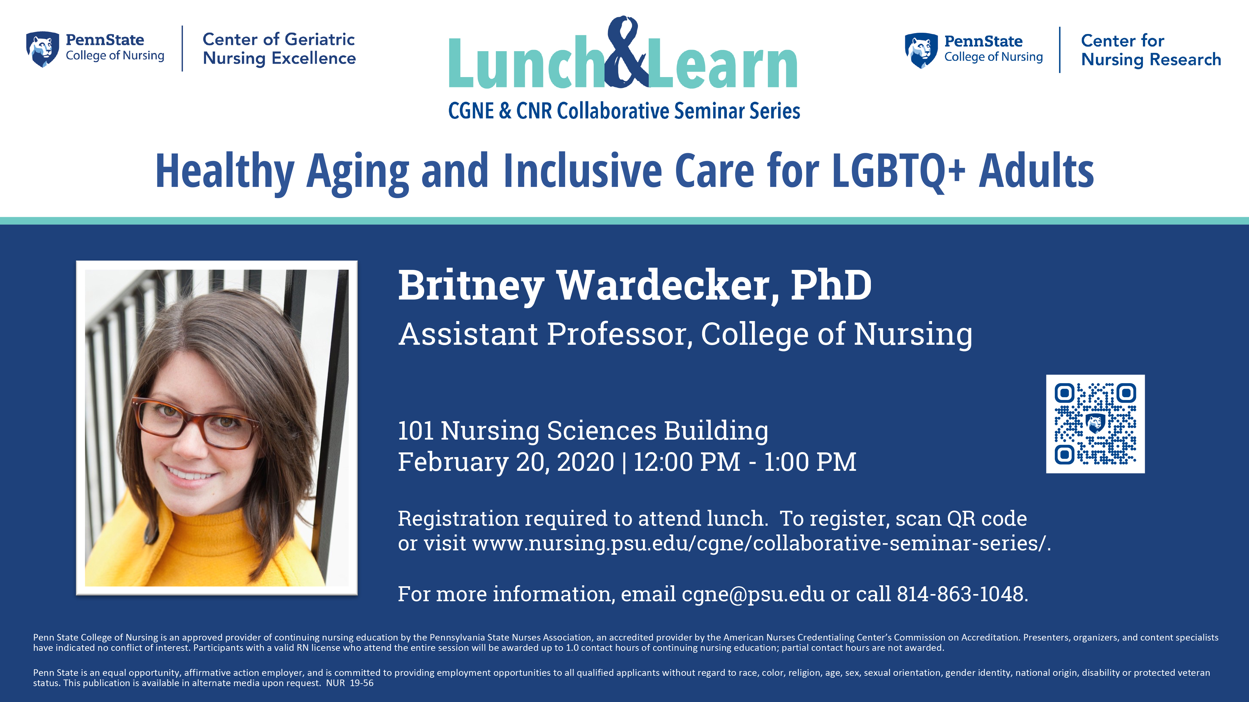 “Healthy Aging and Inclusive Care for LGBTQ+ Adults”Penn State Nursing